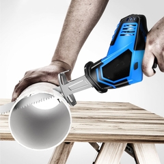 Máy cưa kiếm dùng pin 28V 2 pin kèm hộp 4 lưỡi cưa gỗ, nhựa, kim loại