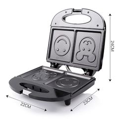 Máy kẹp nướng bánh mỳ sandwich HAEGER RAF 750W hình mặt cười/gấu