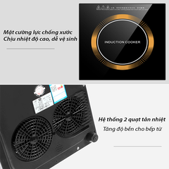 Bếp điện từ công nghiệp 3500W đầy đủ chức năng hẹn giờ, phiên bản tiếng việt