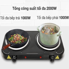 Bếp điện đôi đa năng SOKANY 2000W chuyên đun nước, hầm cháo, hơ lá trầu…