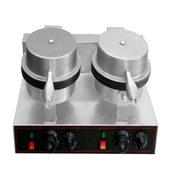 Máy làm bánh ốc quế công nghiệp đôi 2400W kiểm soát nhiệt độ chính xác, bánh thơm ngon