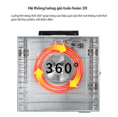 Máy sấy thực phẩm đa năng, sấy khô trái cây 12 tầng inox