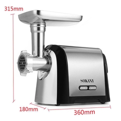 Máy đùn thịt công nghiệp SOKANY 3200W xay thịt đa năng nhồi xúc xích, lạp xưởng