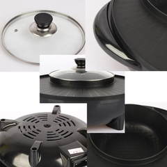 Bếp lẩu nướng điện đa năng 2 trong 1 chống dính Teflon