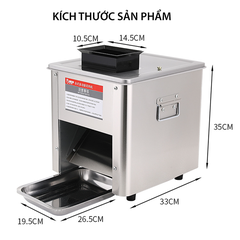 Máy thái lát thịt, máy xắt thịt 850W xắt hạt lựu, thái thịt, tai heo, bì lợn lưỡi 2.5MM
