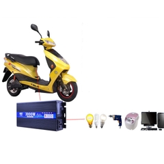 Bộ đổi nguồn kích điện 3000W Inverter sin chuẩn 12V lên 220V Đồng hồ hiển thị thông số