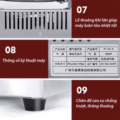 Máy làm bánh trứng gà non công nghiệp sử dụng gas