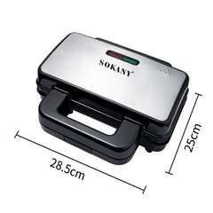 Máy làm bánh đa năng SOKANY 1000W 3 trong 1 nướng bánh mì, bánh waffle, nướng thịt
