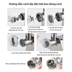 Máy đùn thịt, máy xay thịt cá công nghiệp 850W đa năng xay thịt nhồi xúc xích, lạp xưởng