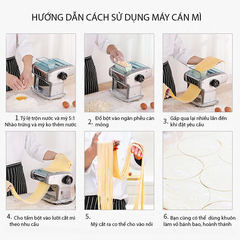 Máy cán mì 135W cán mỏng cắt mì chạy điện tăng cao năng suất