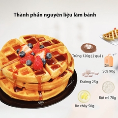 Máy làm bánh kẹp tàn ong, nướng bánh waffle SOKANY cao cấp có chỉnh nhiệt độ