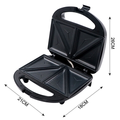 Máy kẹp nướng bánh mì Sandwich HAEGER RAF 750W làm bánh hotdog tam giác