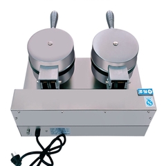 Máy làm bánh ốc quế công nghiệp đôi 2400W kiểm soát nhiệt độ chính xác, bánh thơm ngon