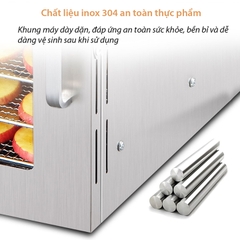 Máy sấy thực phẩm đa năng, sấy khô trái cây 12 tầng inox