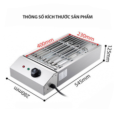 Bếp nướng điện công nghiệp không khói, nướng hải sản, thịt xiên