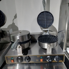 Máy làm bánh waffle đôi, nướng bánh kẹp tổ ong 2400W điều chỉnh 50 - 250 độ, làm nóng nhanh