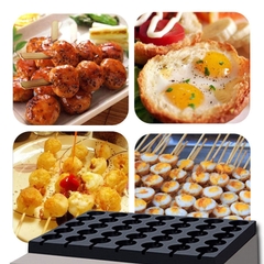 Máy nướng trứng cút xiên que 35 lỗ sử dụng gas