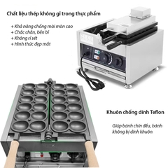 Máy nướng bánh quả trứng 12 quả 2000W điều chỉnh 50 - 300 độ, hẹn giờ chính xác