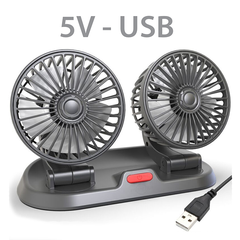 Quạt xe hơi mini 10W 2 tốc độ, tiếng ồn thấp hỗ trợ làm điều hóa xe hơi