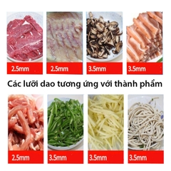 Máy cắt thịt tươi sống 850W thái bì tai heo thịt bò tươi sống và tái chín Dao 5MM
