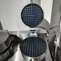 Máy làm bánh waffle đôi, nướng bánh kẹp tổ ong 2400W điều chỉnh 50 - 250 độ, làm nóng nhanh