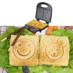 Máy kẹp nướng bánh mỳ sandwich HAEGER RAF 750W hình mặt cười/gấu