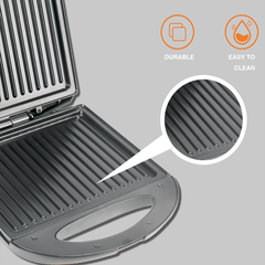 Máy kẹp nướng bánh mỳ đôi HAEGER RAF 1400W gia nhiệt kép 2 mặt, làm nóng nhanh