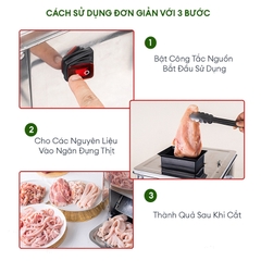 Máy thái lát thịt, máy xắt thịt 850W xắt hạt lựu, thái thịt, tai heo, bì lợn lưỡi 2.5MM