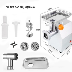 Máy đùn thịt, máy xay thịt cá công nghiệp 850W đa năng xay thịt nhồi xúc xích, lạp xưởng