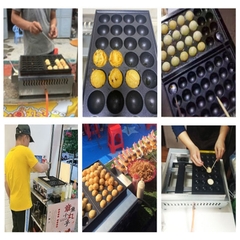 Máy làm bánh bạch tuộc takoyaki đôi dùng gas tốc độ gia nhiệt nhanh, nhiệt độ cao