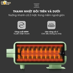 Máy kẹp nướng bánh Sandwich/Waffle BEAR DBC-P06N2 khuôn chống dính Teflon cao cấp