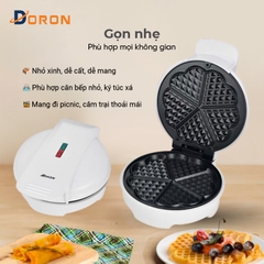 Máy làm bánh waffle đơn DORON_146 1200W nướng bánh waffle gia đình, làm nóng nhanh