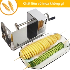 Máy cắt lốc xoáy khoai tây DORON inox không rỉ, sạch sẽ, tiện lợi