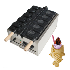 Máy làm bánh cá đựng kem 5 con 3000W điều chỉnh 50 - 300 độ, hẹn giờ chính xác