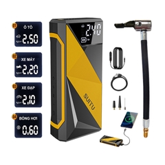 Bơm lốp ô tô tự động SUITU 60W đa năng bơm lốp, đèn chiếu sáng, sạc dự phòng [ BH_ 6 Tháng]