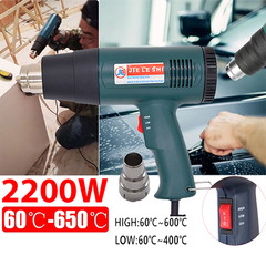 Máy khò nhiệt cầm tay 2200W đóng gói hàng hóa, dán decal