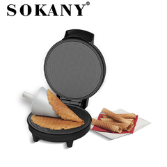 Máy làm bánh ốc quế SOKANY SK-525 1000W làm vỏ ốc quế cuộn