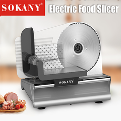Máy cắt thịt đông SOKANY 500W chuyên cắt thịt bò, heo, bánh mì, củ quả