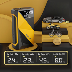 Bơm lốp ô tô tự động SUITU 60W đa năng bơm lốp, đèn chiếu sáng, sạc dự phòng [ BH_ 6 Tháng]