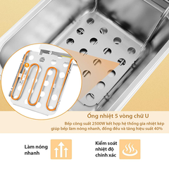 Bếp chiên nhúng điện DORON 2500W nhiệt độ cao, sôi cực nhanh