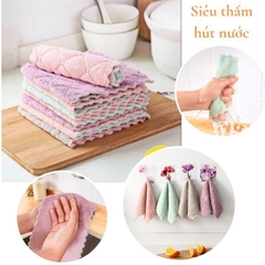 Khăn lau nhà bếp đa năng 2 mặt mềm mại, siêu thấm hút