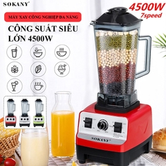 Máy xay sinh tố công nghiệp SOKANY 4500W công suất cao, xay cực nhuyễn