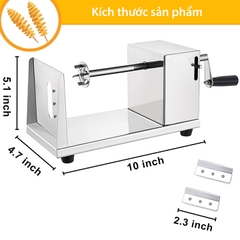 Máy cắt lốc xoáy khoai tây DORON inox không rỉ, sạch sẽ, tiện lợi
