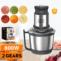 Máy xay thịt SOKANY SK-7027/800W 3L Inox xay thực phẩm siêu mạnh bền bỉ