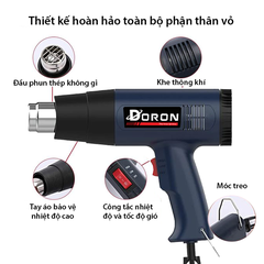 Máy khò nhiệt DORON 2500W đa năng bọc giỏ quà, dán decal, đóng seal