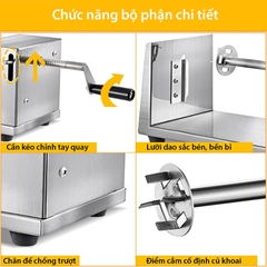 Máy cắt lốc xoáy khoai tây DORON inox không rỉ, sạch sẽ, tiện lợi