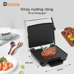 Máy kẹp nướng bánh mì hotdog vừa DORON_ 163 2000W nướng thịt, chiên trứng