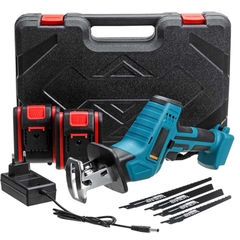 Máy cưa kiếm dùng pin 28V 2 pin kèm hộp 4 lưỡi cưa gỗ, nhựa, kim loại