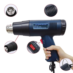 Máy khò nhiệt cầm tay 2200W đóng gói hàng hóa, dán decal