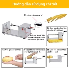Máy cắt lốc xoáy khoai tây DORON inox không rỉ, sạch sẽ, tiện lợi